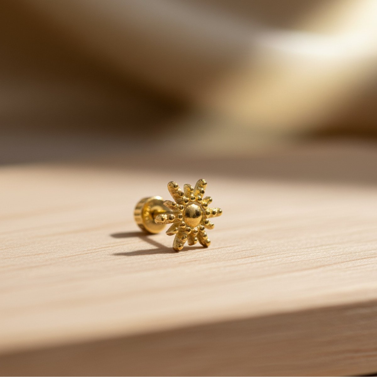 Piercing Sol Oro 18k - Imagen 3