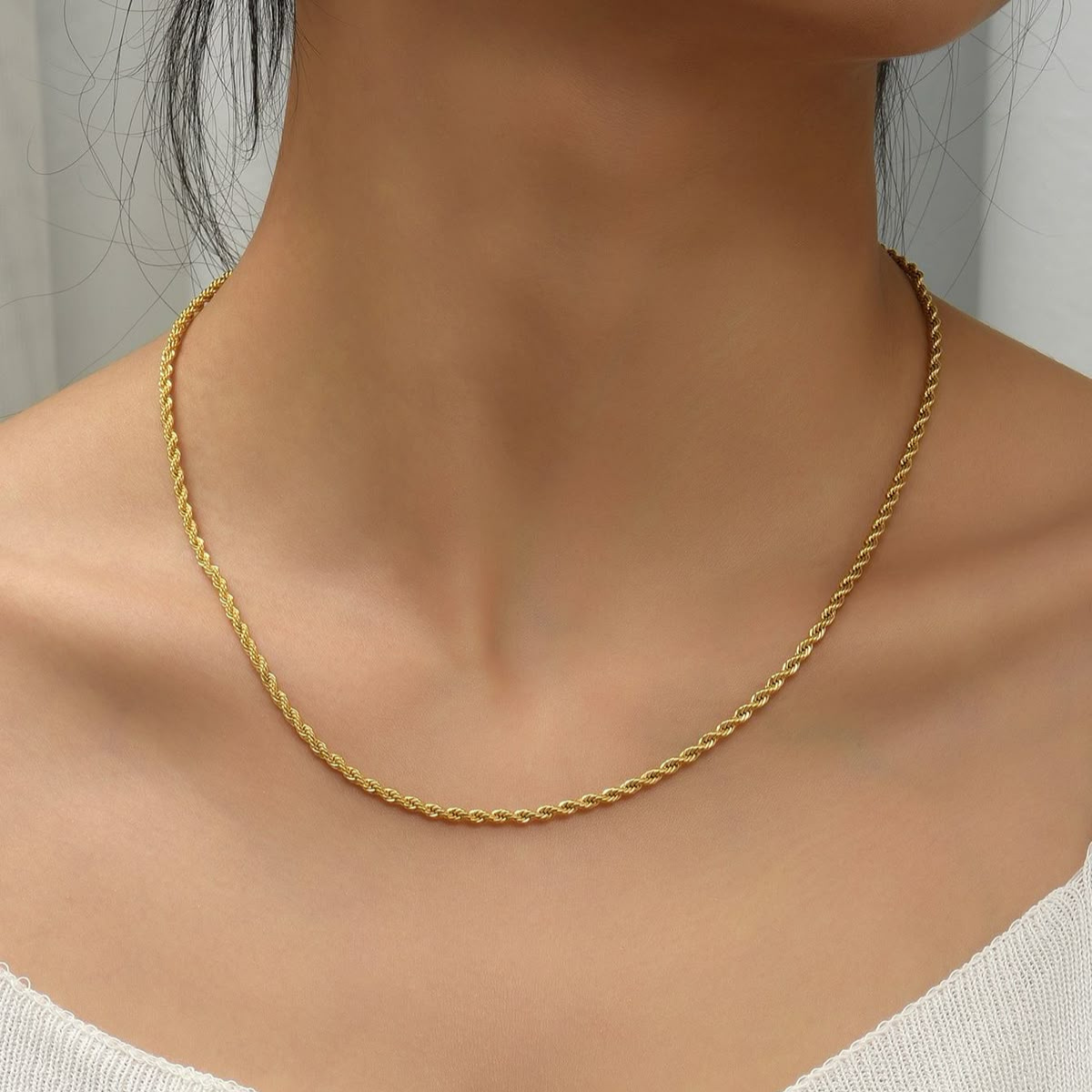 Collar Cadena Rope Fina - Imagen 2