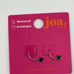 Piercing ARO PASANTE ESTRELLA VERDE PLATA