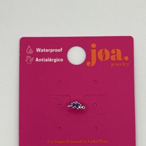 Piercing DINO PLATA PIEDRA LILA