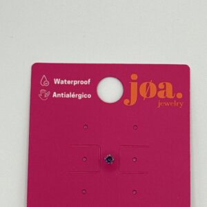 Piercing BRILLANTE LILA CUADRADO M PLATA