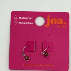 Piercing ARO PASANTE ESTRELLA NARANJA PLATA