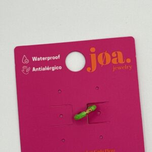 Piercing ARO VERDE ESMALTE CLICKER ORO