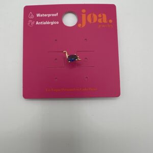 Piercing BRAQUIOSAURIO PIEDRA AZUL ORO 18K