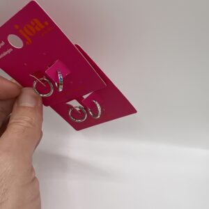 Pendiente ARO CLICKER CIRCONITA M PLATA