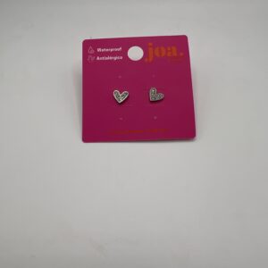 Pendiente CORAZÓN BRILLANTE PEQUEÑO PLATA