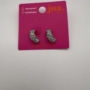 Pendiente TORSIÓN BRILLANTE PLATA