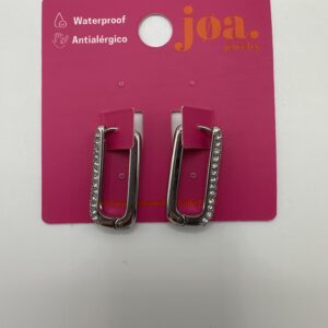 Pendiente ESLABÓN BRILLANTES L PLATA