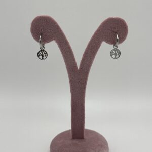 Pendiente ARBOL DE LA VIDA ARO CLICKER PLATA