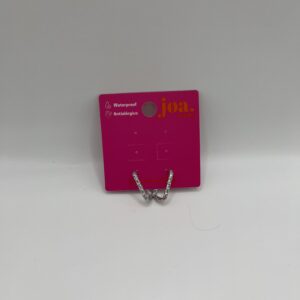 Pendiente CLICKER RECTANGULAR PUNZADO PLATA