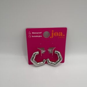 Pendiente NUBE HEXAGONAL M PLATA