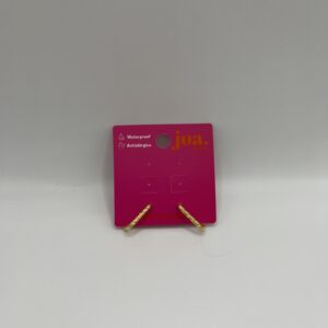 Pendiente CLICKER RECTANGULAR PUNZADO ORO 18K