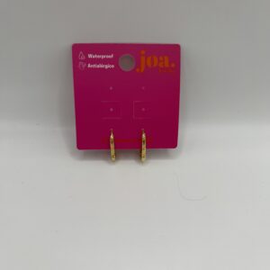 Pendiente CLICKER RECTANGULAR RELIEVE ORO 18K