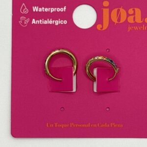 Pendiente CLICKER ARO ARCOIRIS M ORO 18K