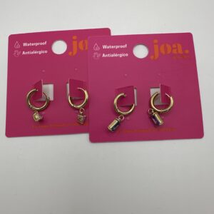 Pendiente ARO MIX FORMAS ORO 18K