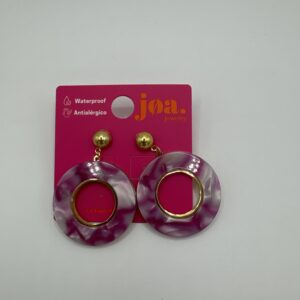 Pendiente AZTEKA LILA ORO