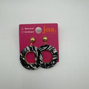 Pendiente AZTEKA NEGRO ORO