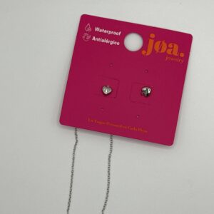 Pendiente PASANTE CADENA CORAZÓN PLATA