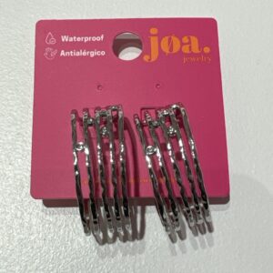 Pendiente AROS BARRAS BRILLANTES PLATA