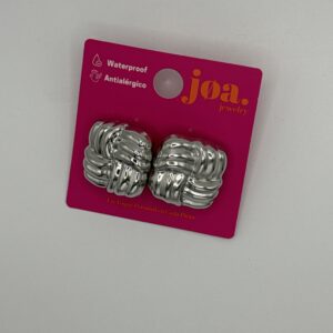 Pendiente BOTÓN ANTIGUO PLATA