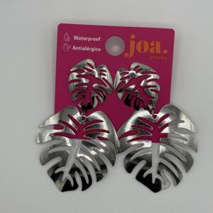 Pendiente HOJAS DE PALMA PLATA