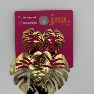 Pendiente HOJAS DE PALMA ORO