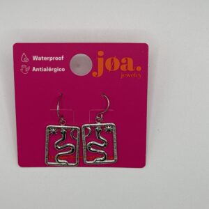 Pendiente SNAKE IN THE NIGHT PLATA