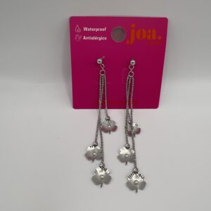 Pendiente COLGANTES FLORES PLATA