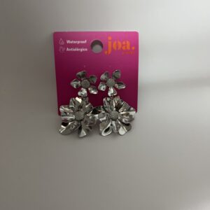 Pendiente COLGANTES FLORES XL PLATA
