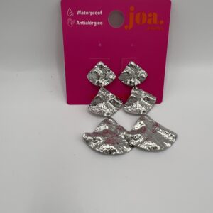 Pendiente COLGANTES MARTILLADO TRIPLE PLATA