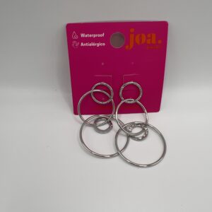 Pendiente AROS DESIGUAL PLATA