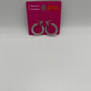 Pendiente ARO RÚSTICO GRUESO M PLATA