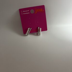 Pendiente ARO PERLAS PLATA