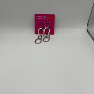 Pendiente AROS MARTILLADO DESIGUAL PLATA