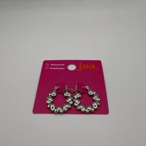 Pendiente CLICKER CORAZONES PLATA