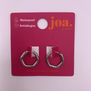 Pendiente HEXÁGONO CLICKER M PLATA