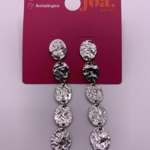 Pendiente MARTILLADO PLATA