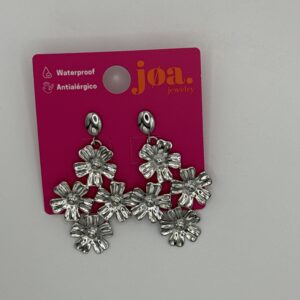 Pendiente 4 FLORES COLGANTES PLATA