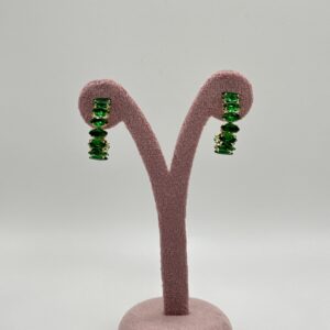 Pendiente GRANDES CON PIEDRAS VERDES ORO