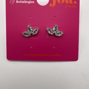 Pendiente HOJAS BRILLANTES PLATA