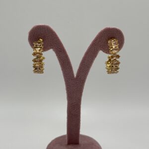 Pendiente GRANDES CON PIEDRAS ROSAS ORO