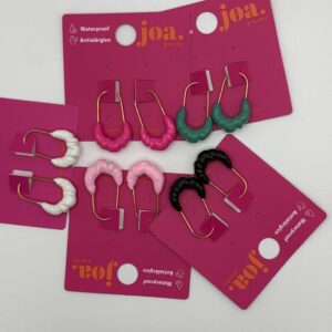 Pendiente ALFILER GANCHO RUSTICO DE COLORES