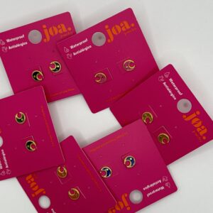 Pendiente LUNA ESTRELLADA ESMALTADO COLORES