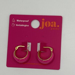 Pendiente ARO ESMALTADO FUCSIA