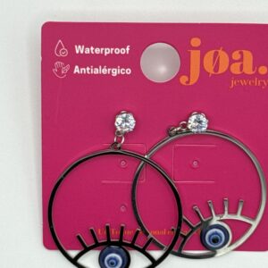 Pendiente CIRCONITA OJO TURCO PLATA