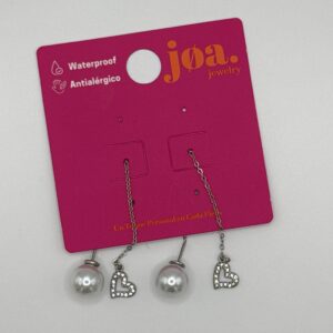 Pendiente CORAZÓN BRILLANTE PLATA