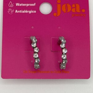 Pendiente ARO CIRCONITA BRILLANTE PLATA