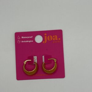 Pendiente ARO ESMALTADO MARRON