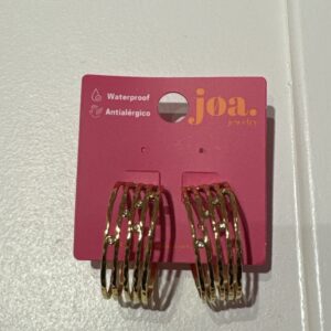 Pendiente AROS BARRAS BRILLANTES ORO