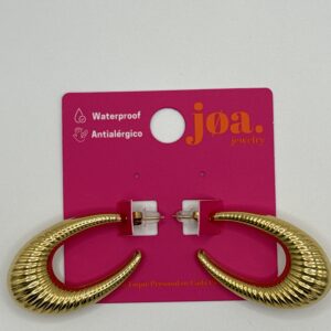 Pendiente CROISSANT GIGANTE ALARGADO ORO 18 K